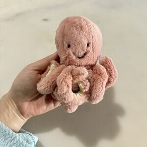 Jellycat Mini Octopus Plush Stuffed Animal Pink PA-14595 Under 6 in